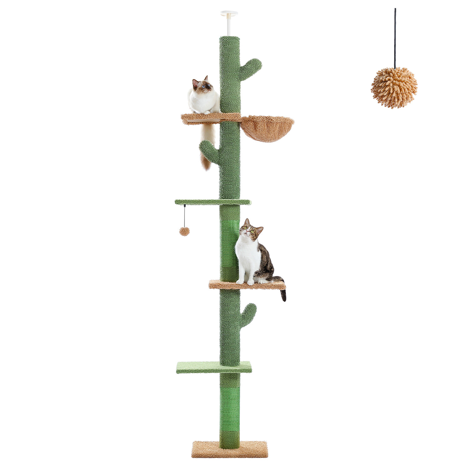 PAWZ Road Cat Tree Tower Floor to Ceiling High Cat Scratching Post Condo House