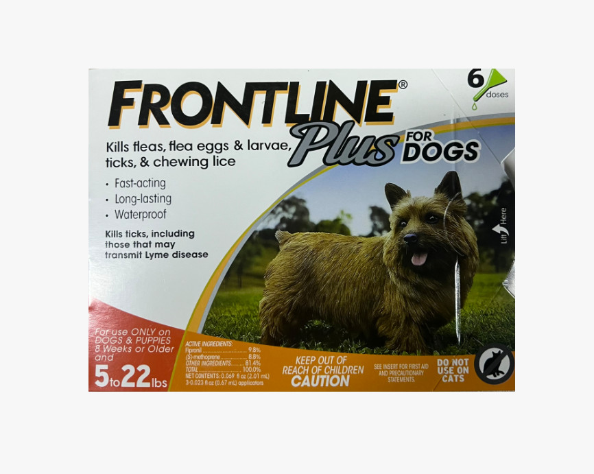 FR0NTLINE PLUS DOGS 5-22LBS 6 DOSES NEW