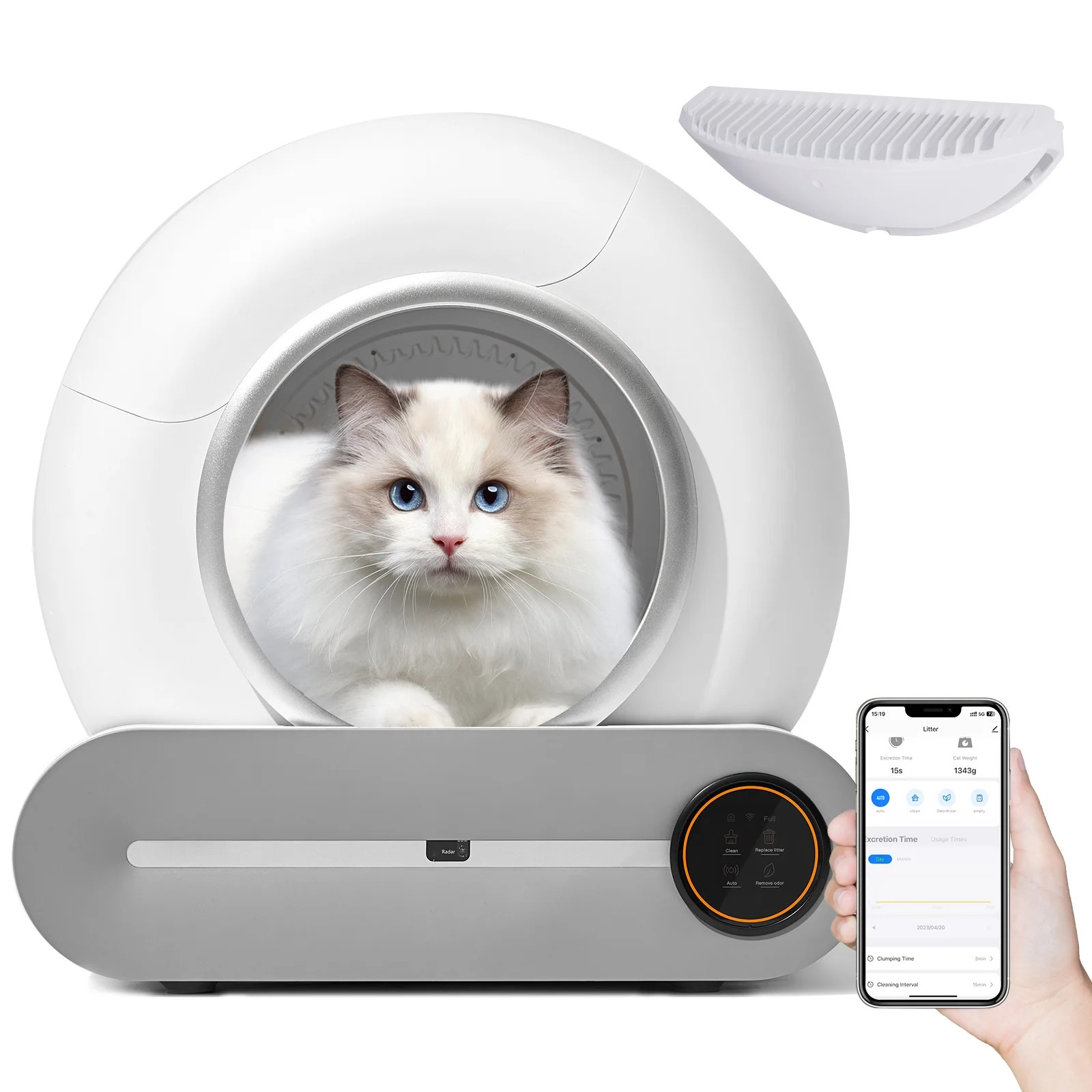 Self Cleaning Litter Box, Automatic Cat Litter Box with App Control Support, Int