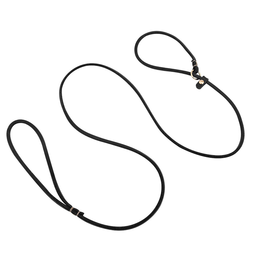 Genuine Leather Dog Show Slip Leash Puppy Small Dog P Leash Choke Training Lead