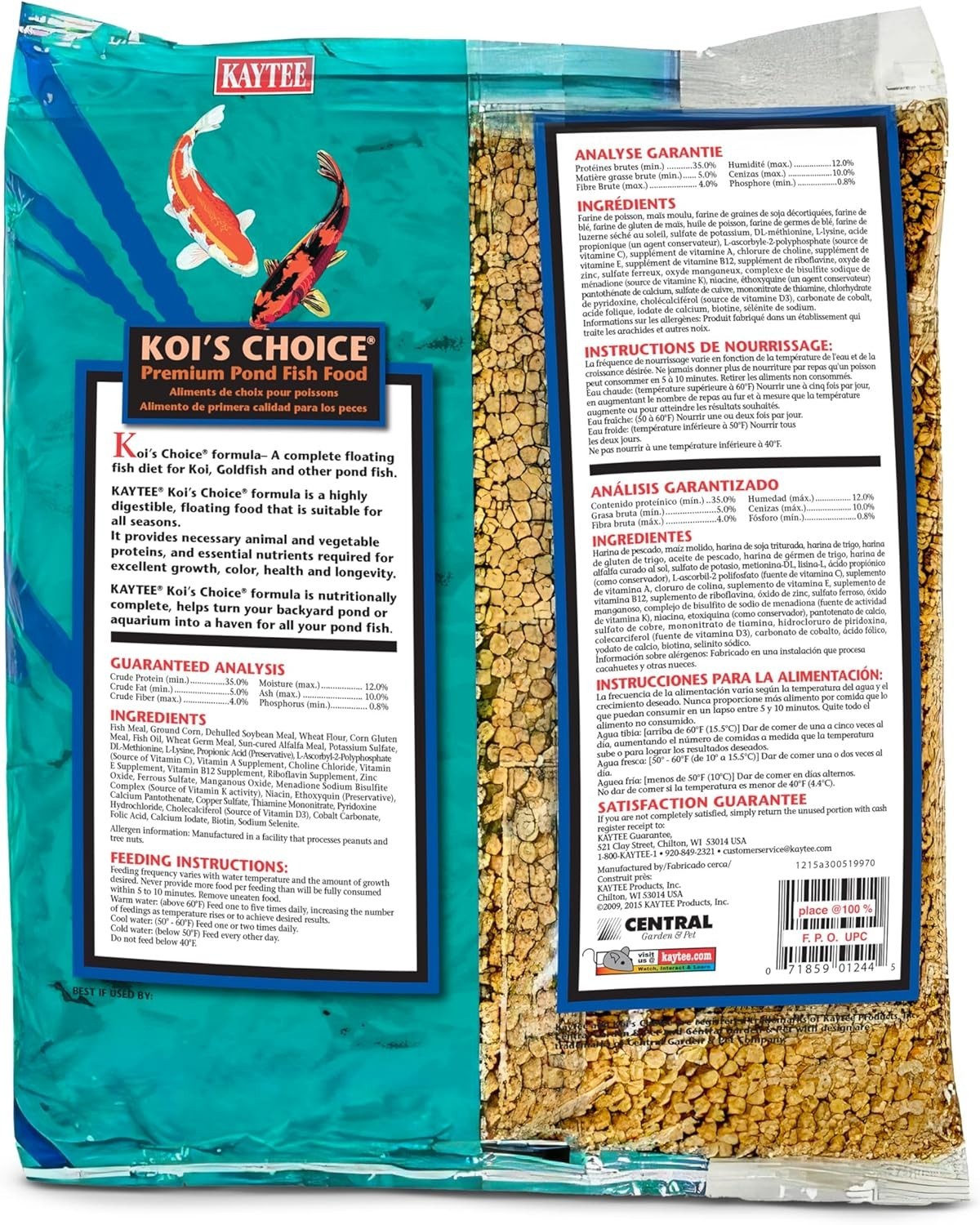 Kaytee Koi’s Choice Koi Floating Fish Food 10 LB Bag