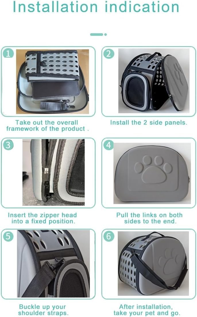 Cats Carrier for Cats & Small Dogs, Up to 18lbs, Gray
