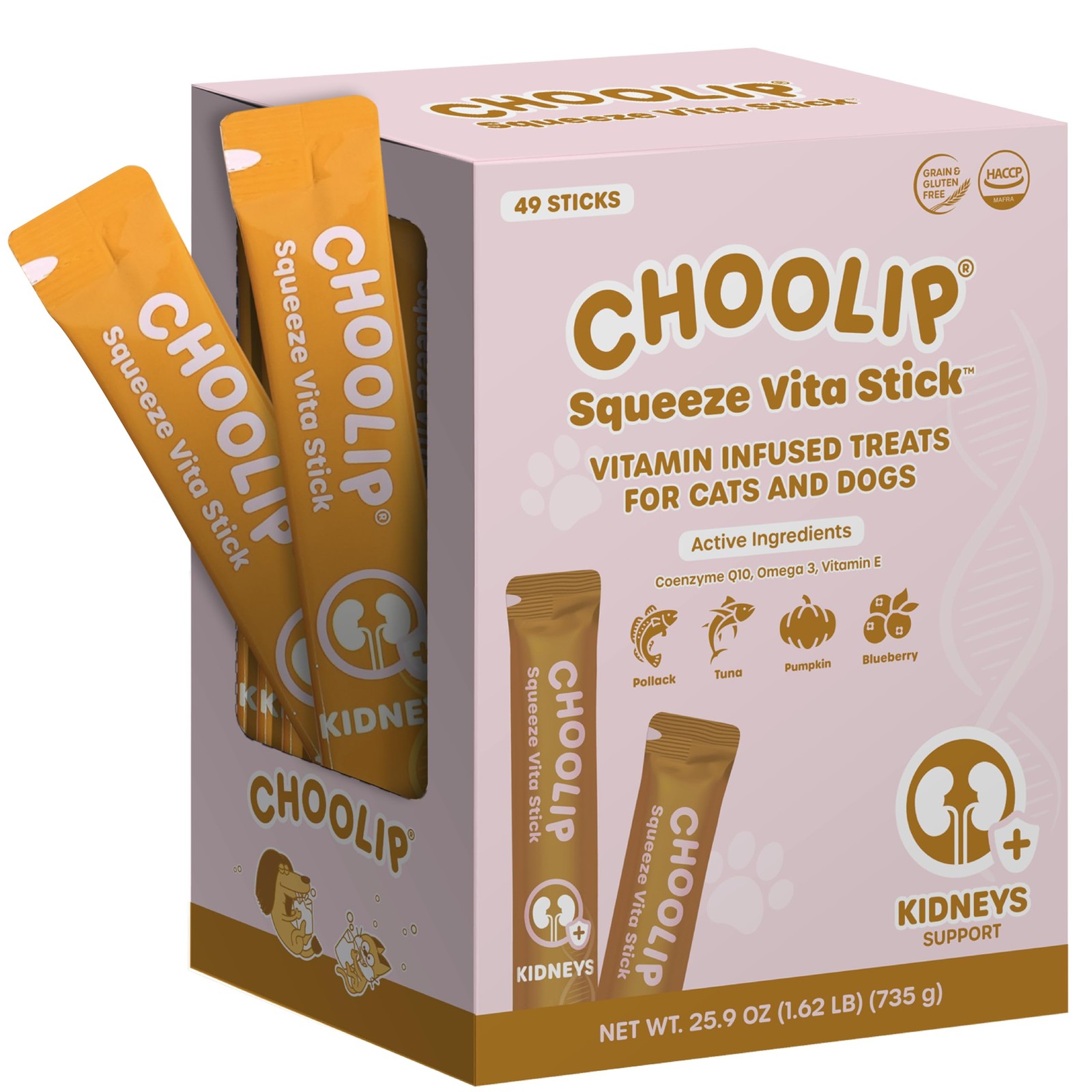 Choolip Squeeze Vita Stick Lickable Cat and Dog 1.62 Pound (Pack of 1)