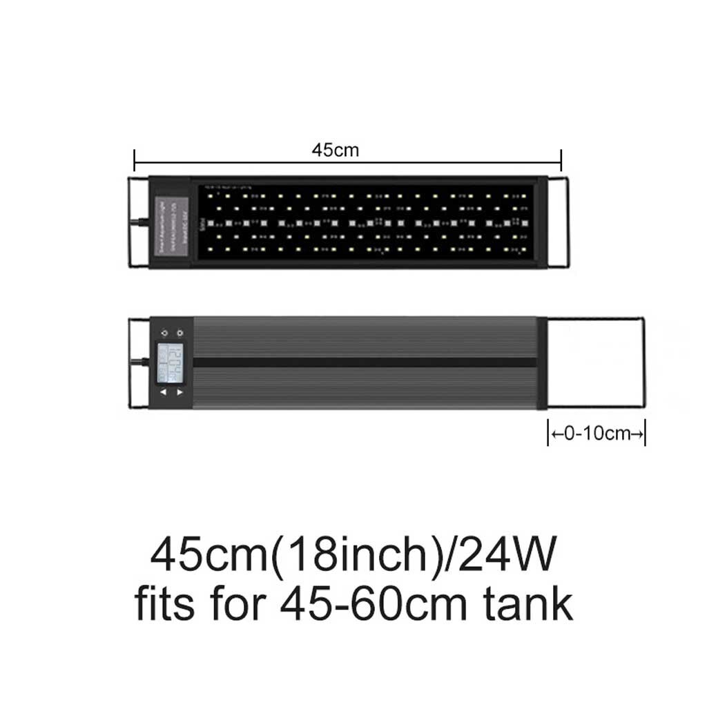 EverGrow LED Multi Color Aquarium Fish Tank Light Bar Extendable 18 24 30 36 48″