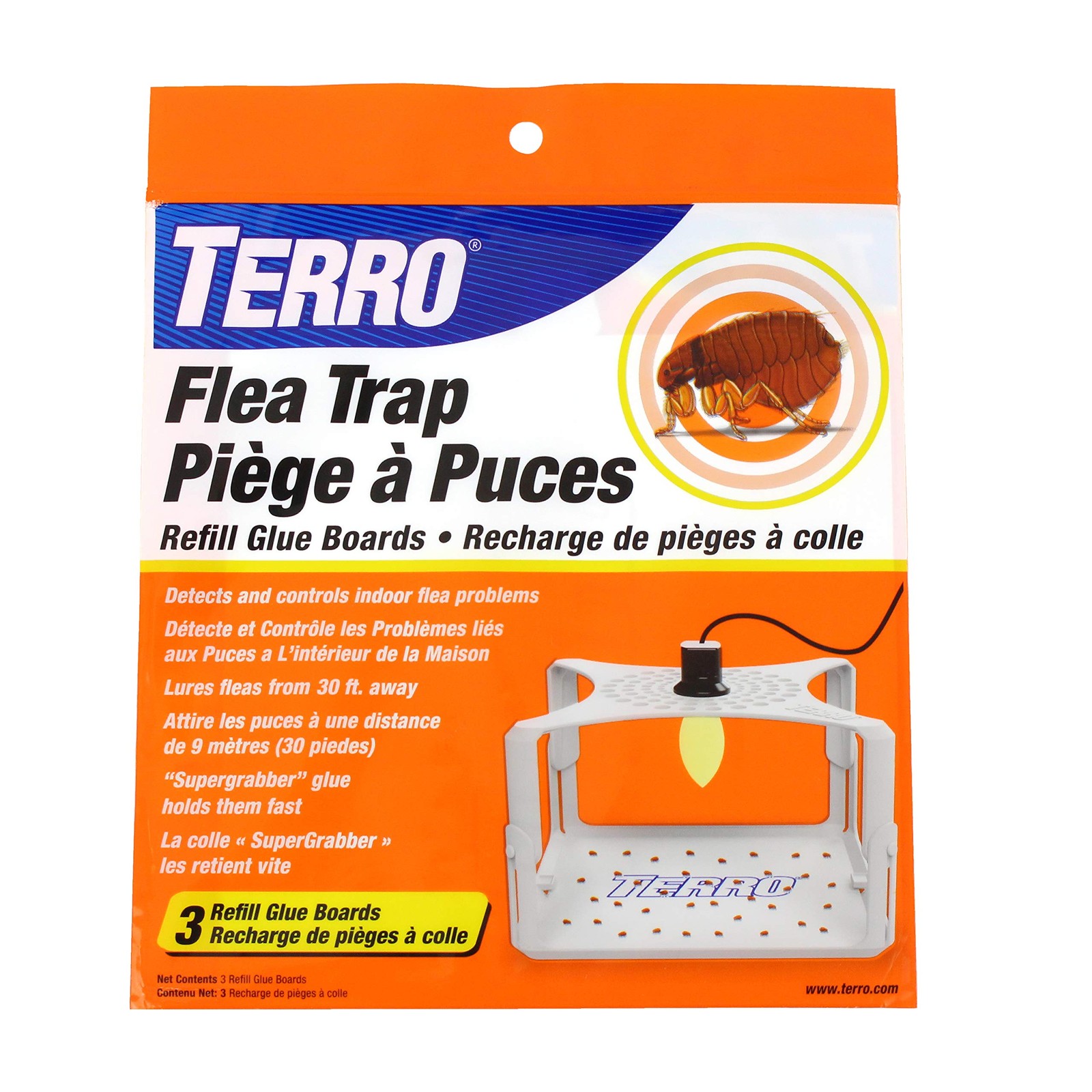 TERRO Flea Trap Refill Pack of Glue Cards for T230 3 Count (Pack 1), White