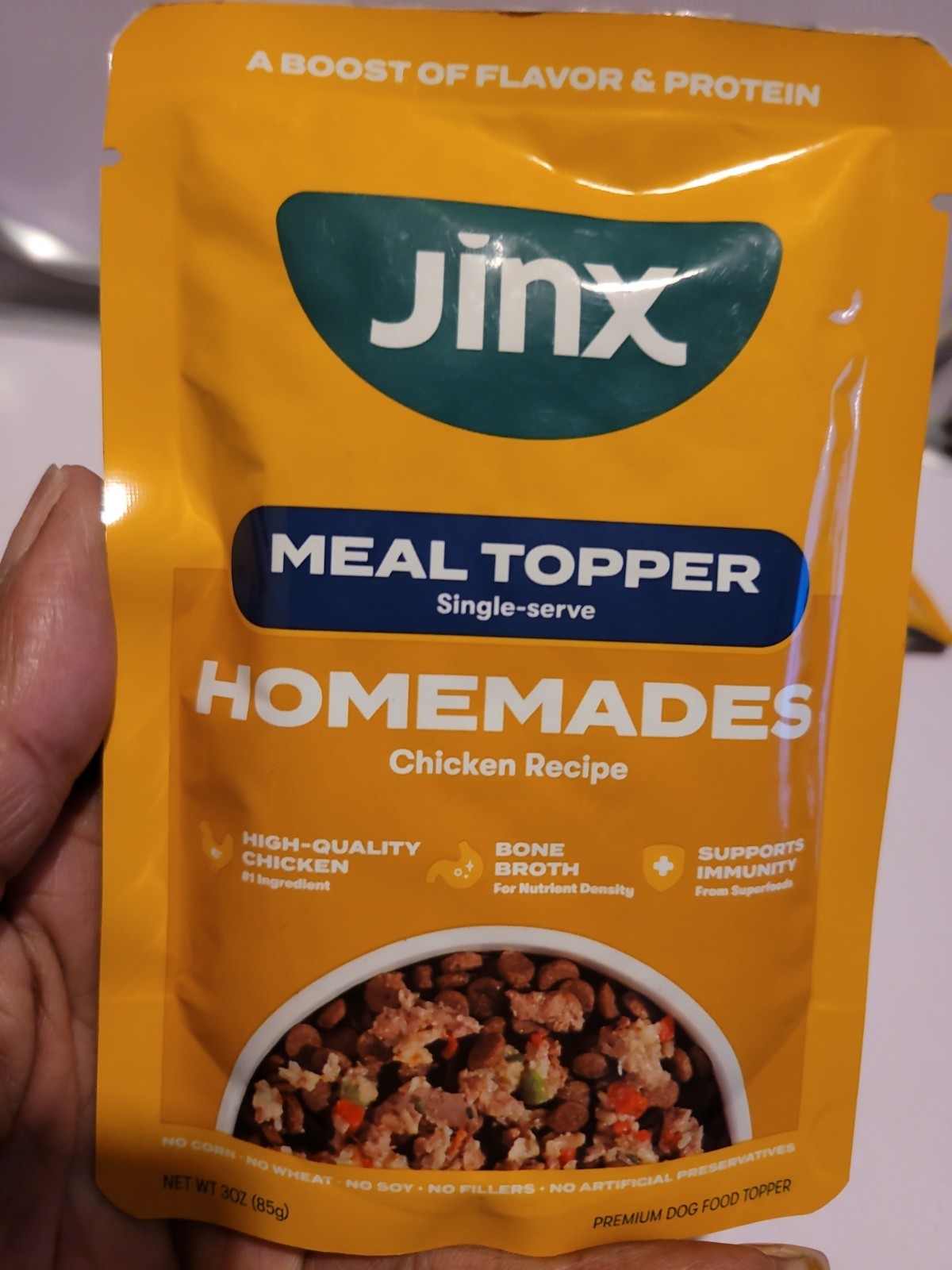 5ct Jinx Meal Topper Single Serve Chicken Recipe 3oz Bb02/2027
