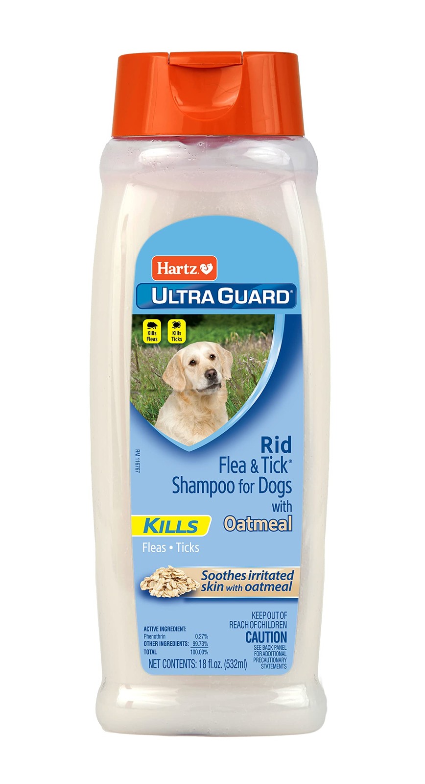 UltraGuard Rid Flea & Tick Oatmeal Dog Shampoo, 18 oz 18 fl oz,