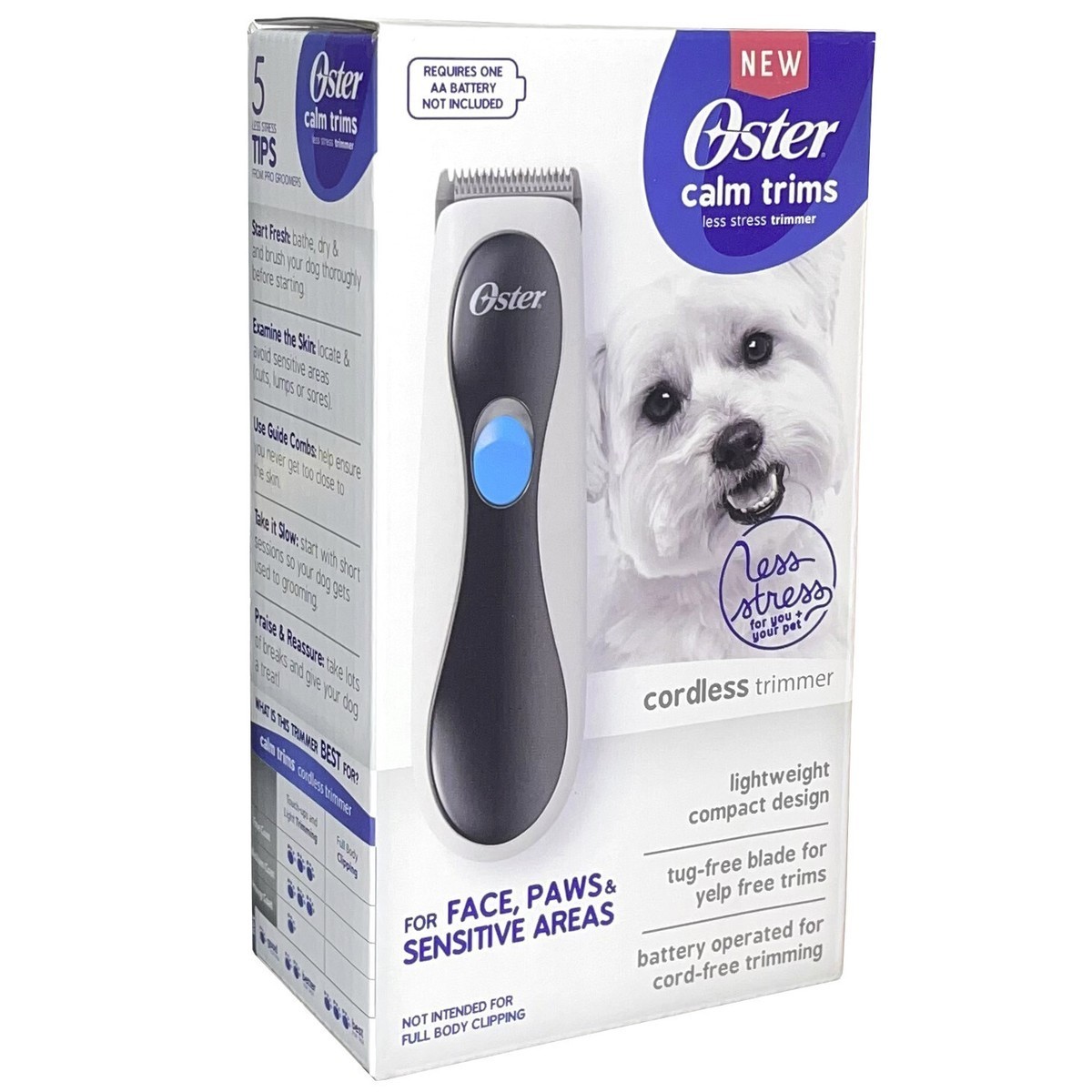 Oster Calm Trims Cordless Pet Trimmer For Face Paws & Sensitive Areas