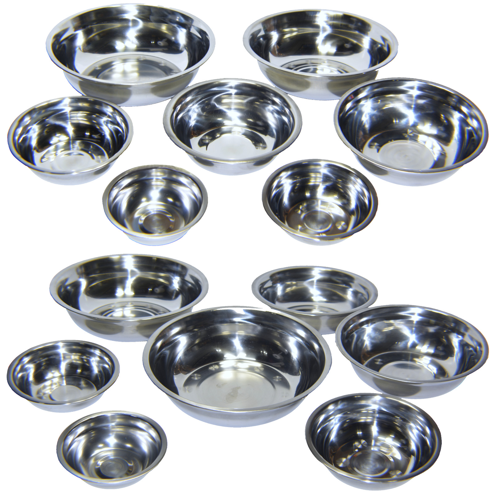 Set of 2 Dog Cat Pet Bowl Dish Metal STAINLESS STEEL New L XL XXL M S XS XXS New