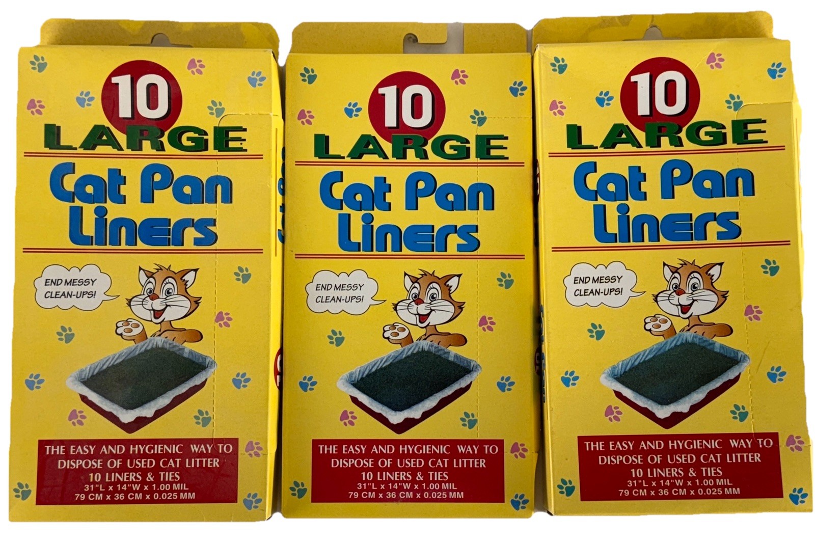 X3 Dollar Tree Cat Pan Liners Large (10 Pack) 31″ x 14″ x 1.0 Mil- 30 Liners!
