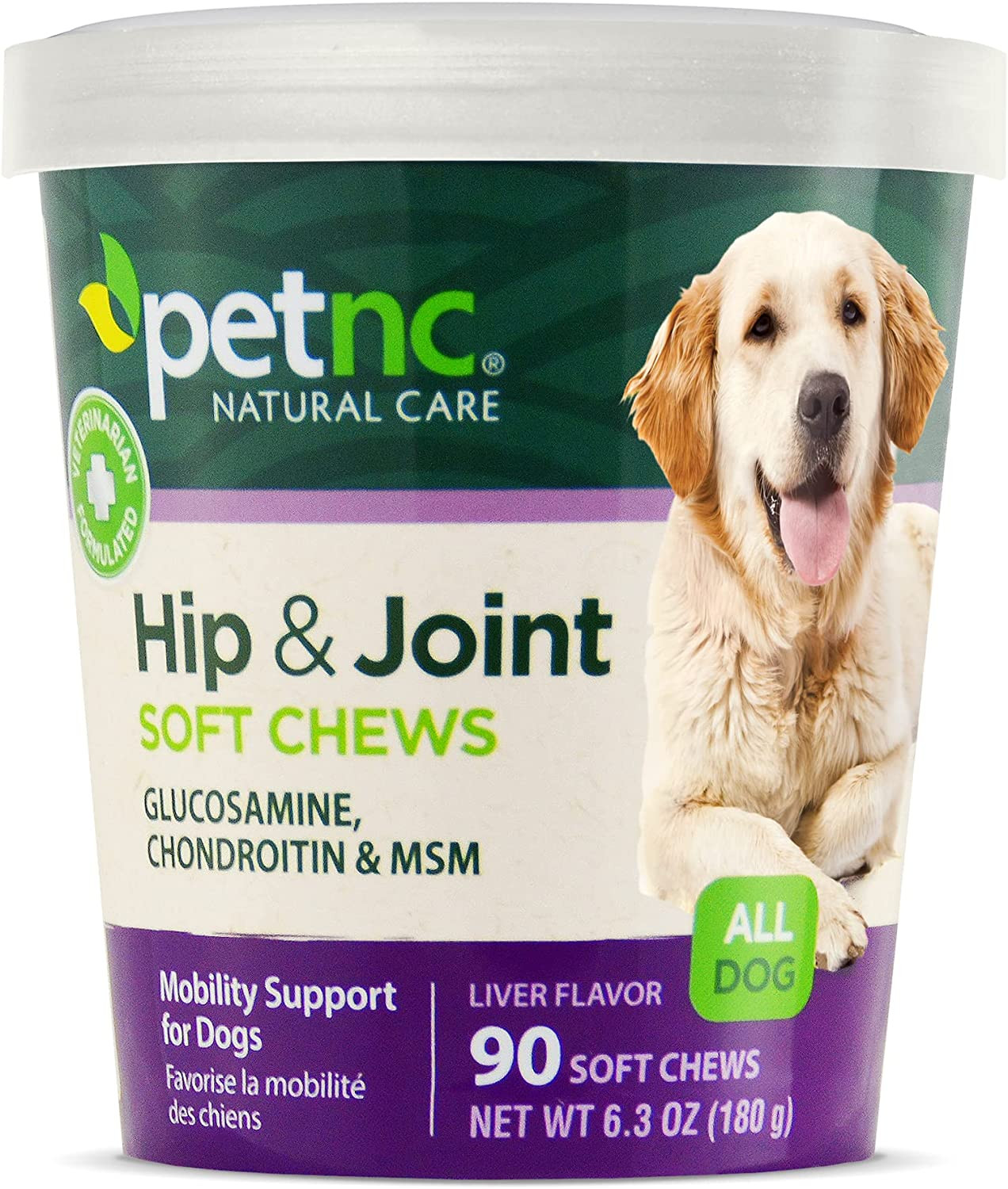 Natural Care Hip and Joint Soft Chews for Dogs 90 Count