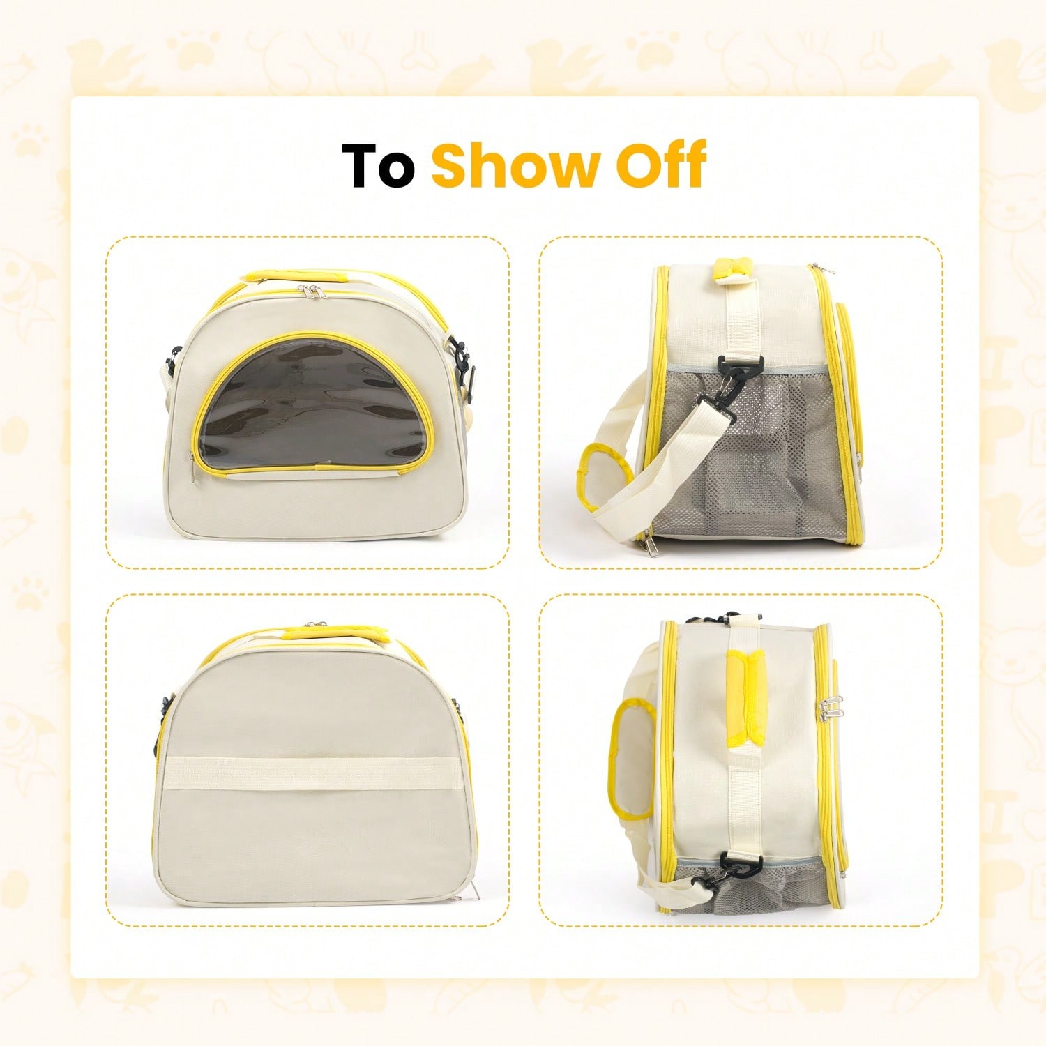Breathable Mesh Pet Carrier Bag Portable Comfort Handbag for Small Dogs & Cats