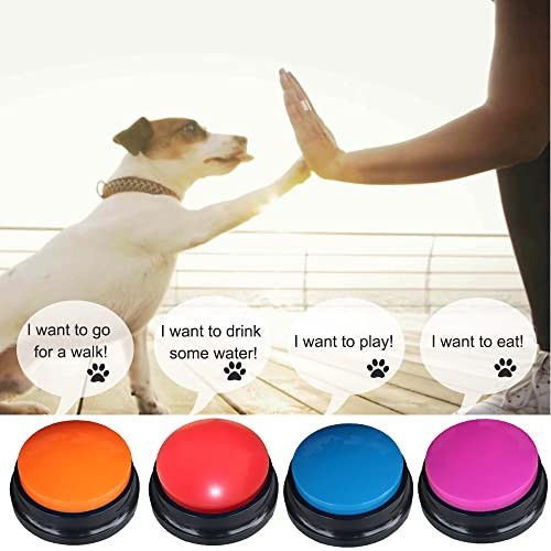 Artist Unknown 4 Color Voice Recording Button, Dog Buttons for Communication