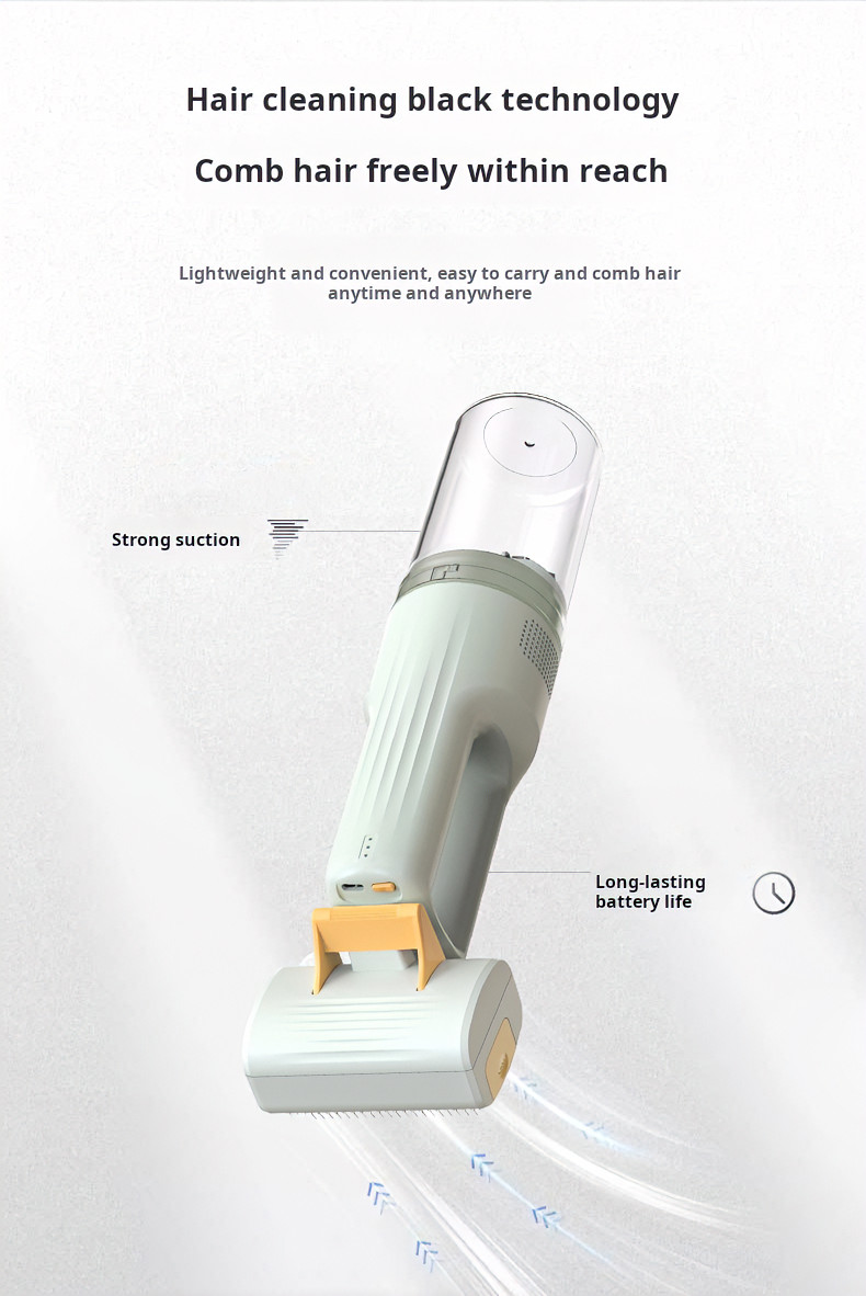 Cordless Pet Hair Vacuum Groomer 3-in-1 Lightweight for Dog Cat Home Car