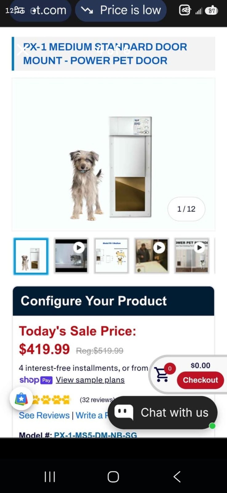 HIGH TECH PET 🔥 Power Pet Medium Automatic Door (PX-1) DOGS Cats w/ Collar