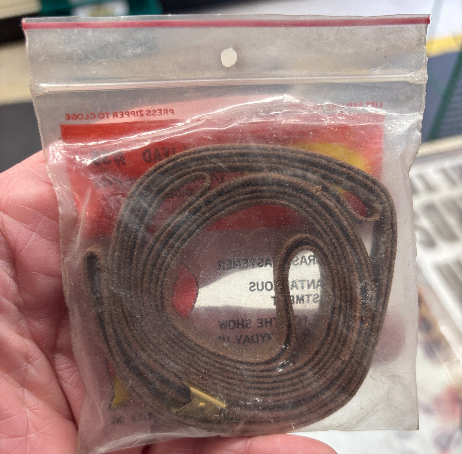 Vintage Resco #38 Brown 1/8 Inch Wide Nylon Show Lead Toy Breed USA Large Dogs