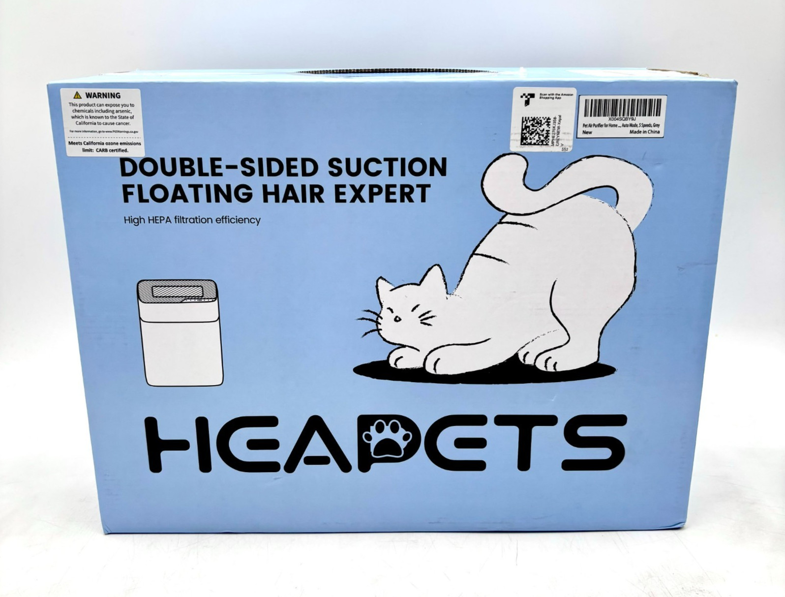 Heapets Air Purifier Double Sided Suction Floating Hair Expert (P358) – White