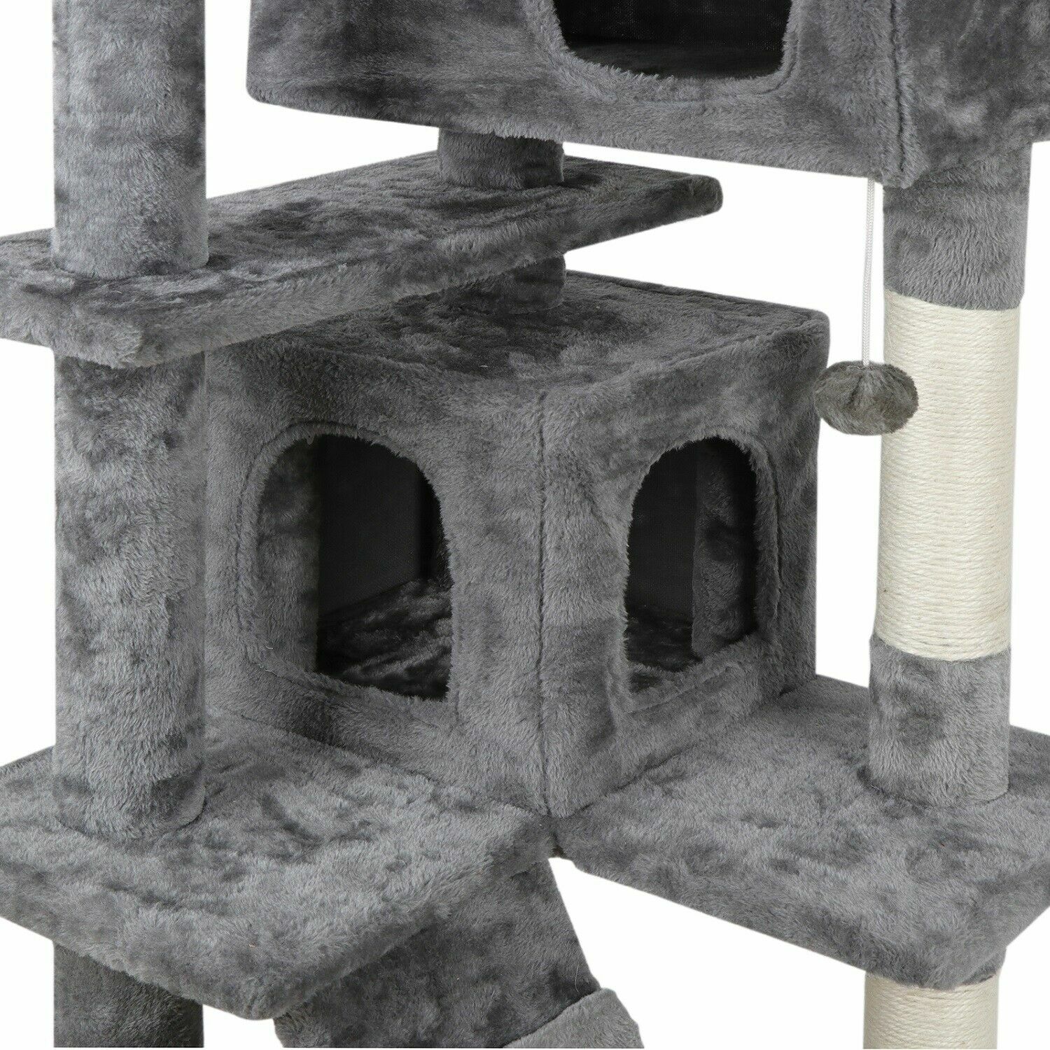 Cat Tree Tower 55″ STURDY Activity Center Large Playing House Condo For Rest