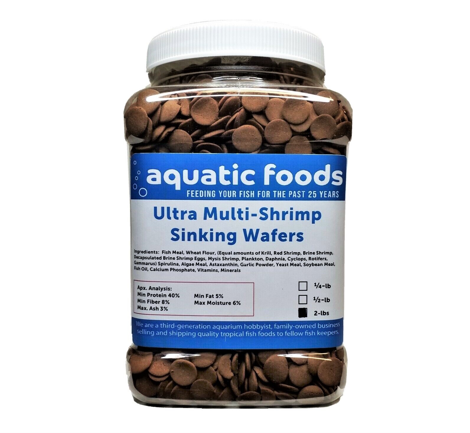2-lbs Ultra Multi-Shrimp Sinking Wafers, Plecos, Shrimp, Snails, Tropical Fish