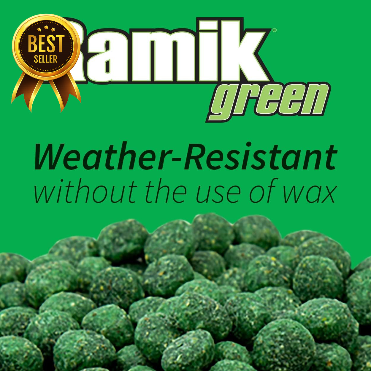Green Fish Flavored Weather Resistant Rodenticide Pellets 20LB Bucket