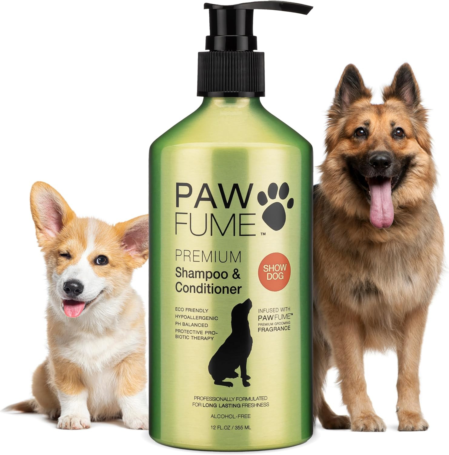 PAWFUME Deshedding Dog Shampoo and Conditioner, Show Dog, 1-Pack – Nourish & Det
