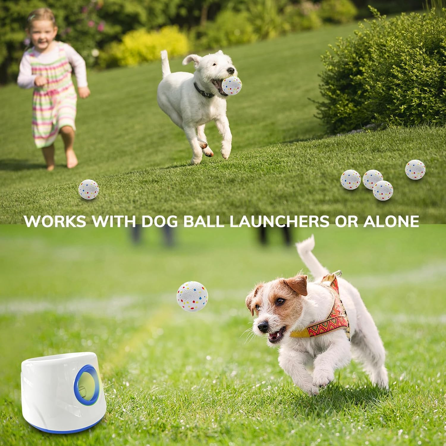 8 Pack Dog Balls, Dog Toy Balls 2.28“ – Indestructible Dogs Ball for Aggressive