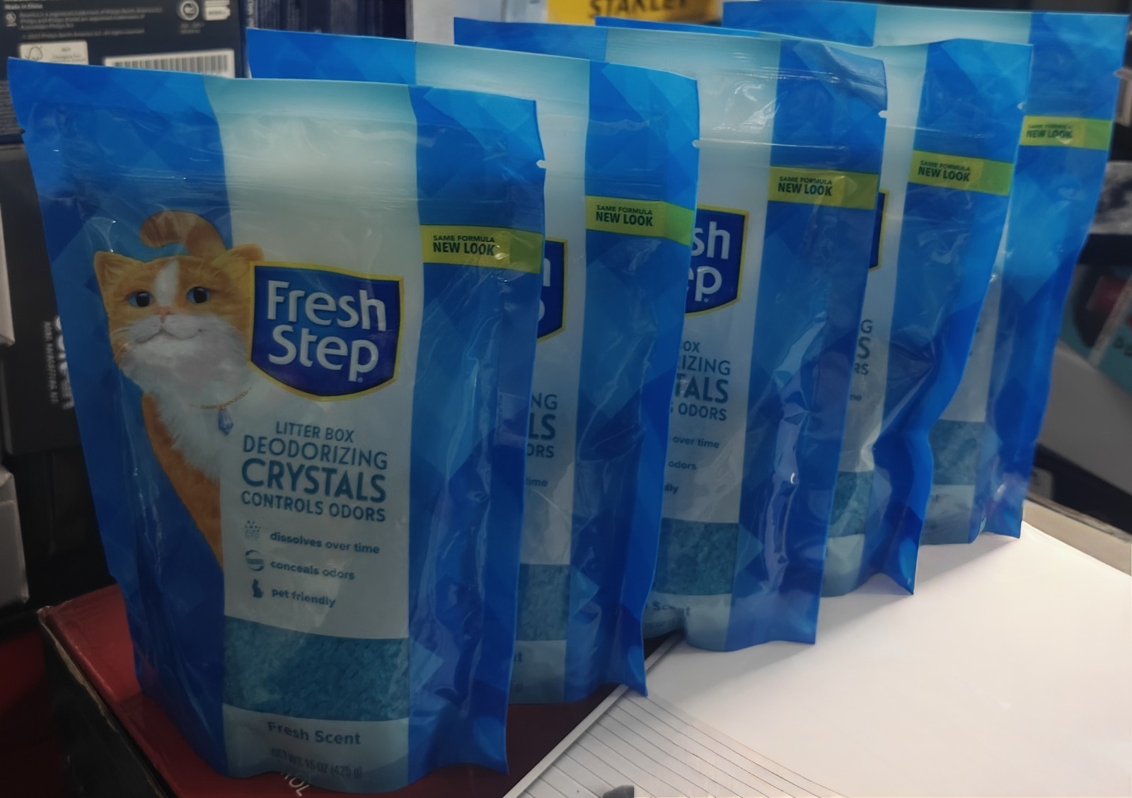 5 PACK Litter Box Deodorizing Crystals Scent Fresh Step 15oz (75 oz Total) Cat
