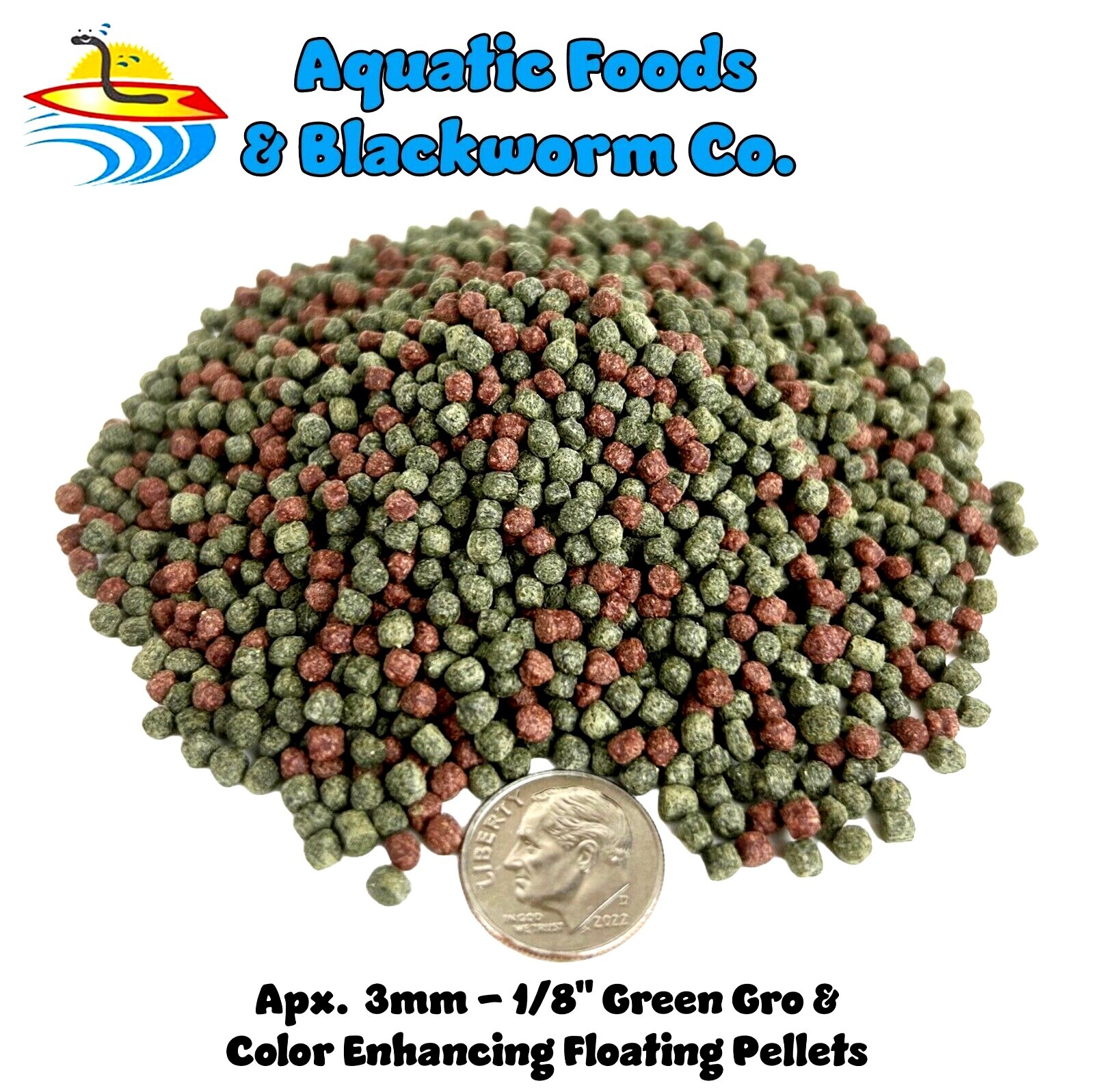 40-lbs @ $4.25-lb, 3mm Assorted Koi & Pond Fish Floating Pellets. FREE SHIPPING!