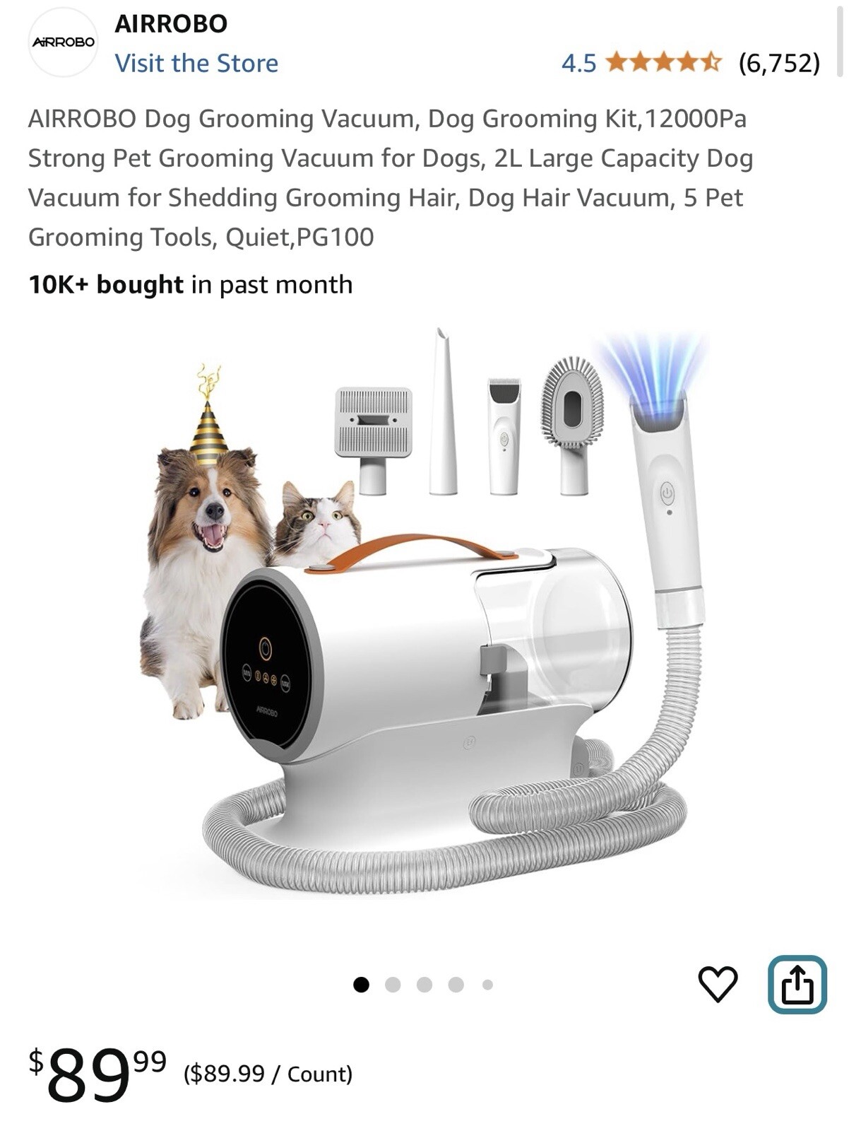 *NEW* ARROBO PG100 Pet Grooming Vacuum