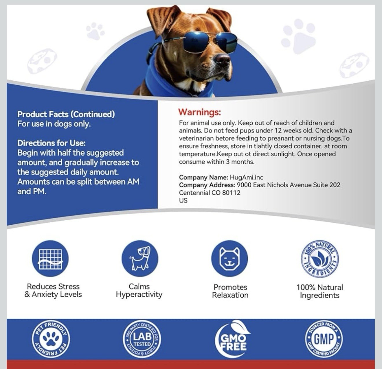 Calming Shews for Dogs, 120 Count, Stress Relief & Relaxation Support- A0191