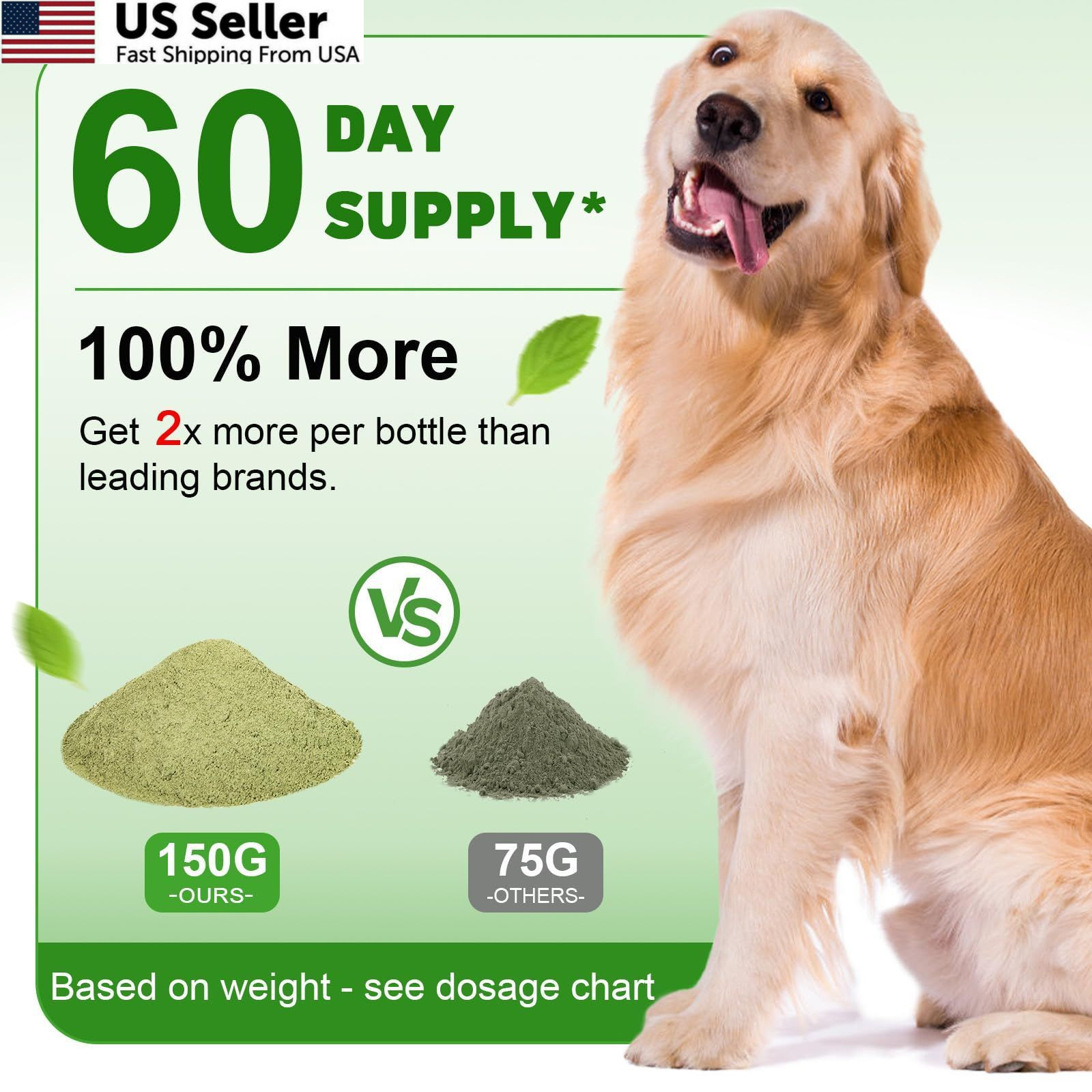 Pet Dog Cat Dental Powder Teeth Cleaning Plaque Tartar Remover 150g FROM USA