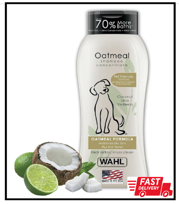 USA Dry Skin & Itch Relief Pet Shampoo for Dogs – Oatmeal Formula with Coconut