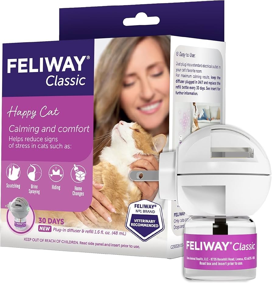 FELIWAY Classic 30 Day Cat Calming Plug in Pheromone Diffuser Kit