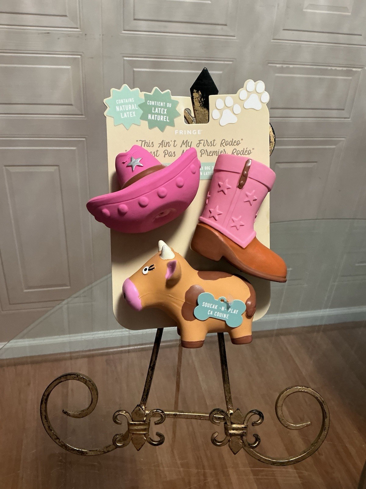 Fringe – Set Of 3 – „This Ain’t My First Rode“ Squeaky Latex Puppy/Dog Toy NEW