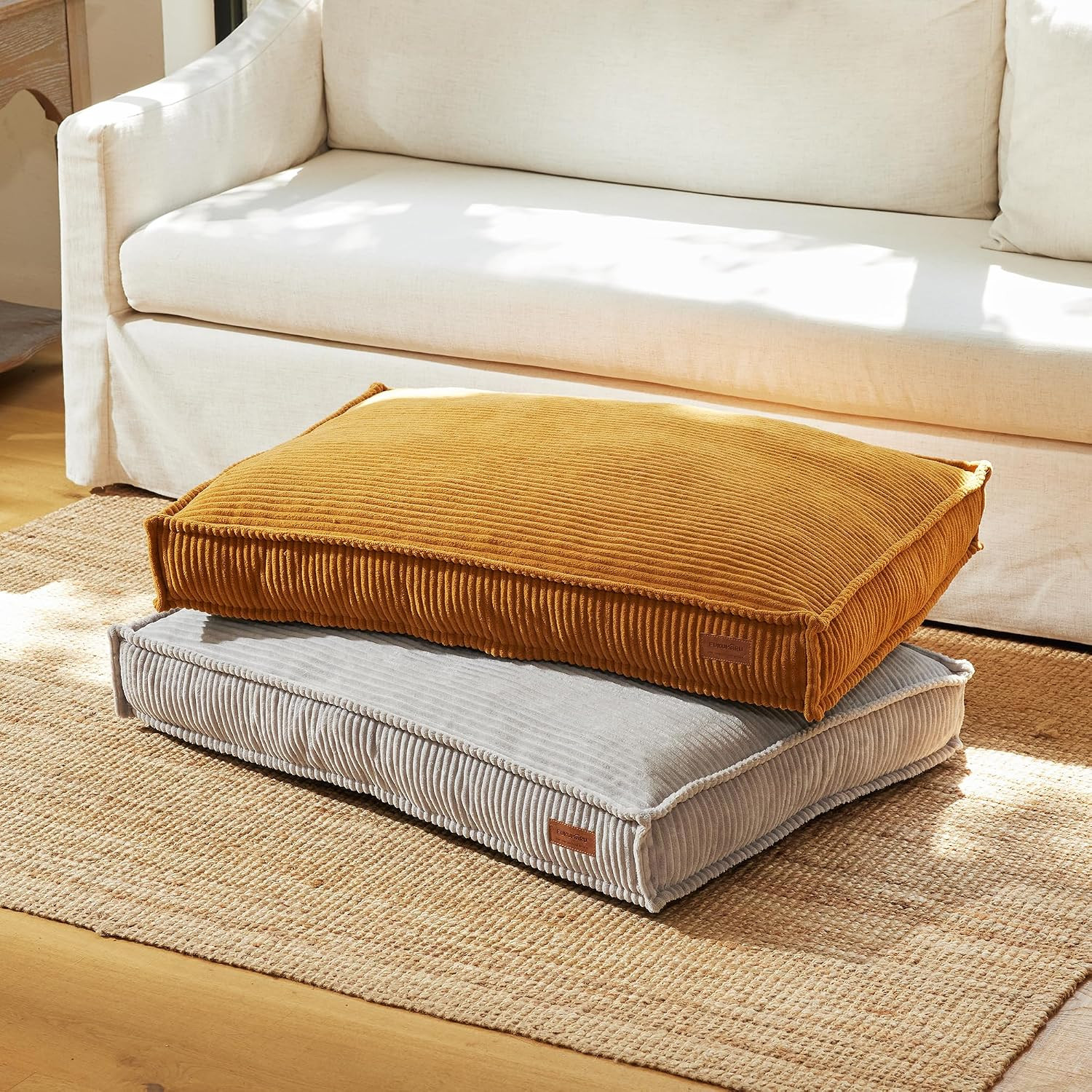 5.5-Inch Thick Dog Bed Mat, Washable Cat Bed with Waterproof Lining, Orthopedic