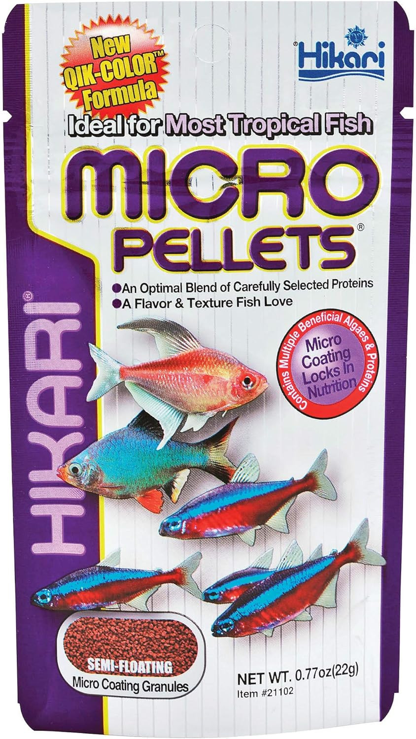 Hikari Tropical Semi-Floating Micro Pellets Fish Food, 0.77 Oz (22G)