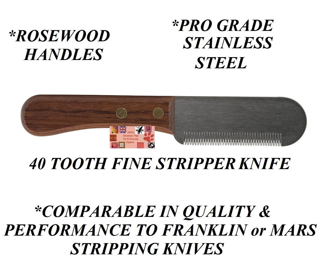 PRO DOG STRIPPING KNIFE Hair Coat Stripper Carding Trimming*COMPARE to Franklin