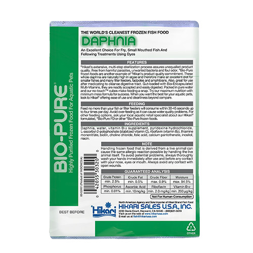 Hikari Frozen Daphnia | Balanced Nutrition Aquarium Food