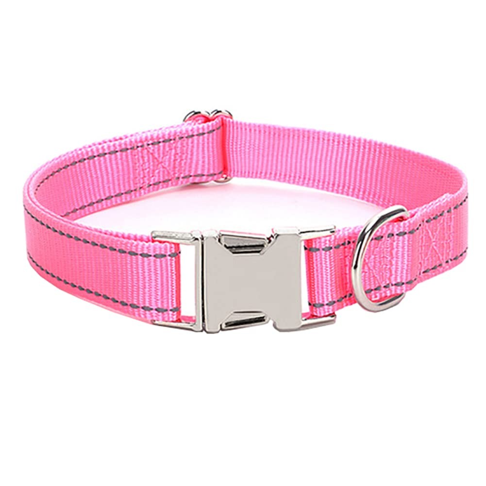 Love Dream Reflective Dog Collar Large: Width 1.0″,Neck 14.2″-23.6″, Pink