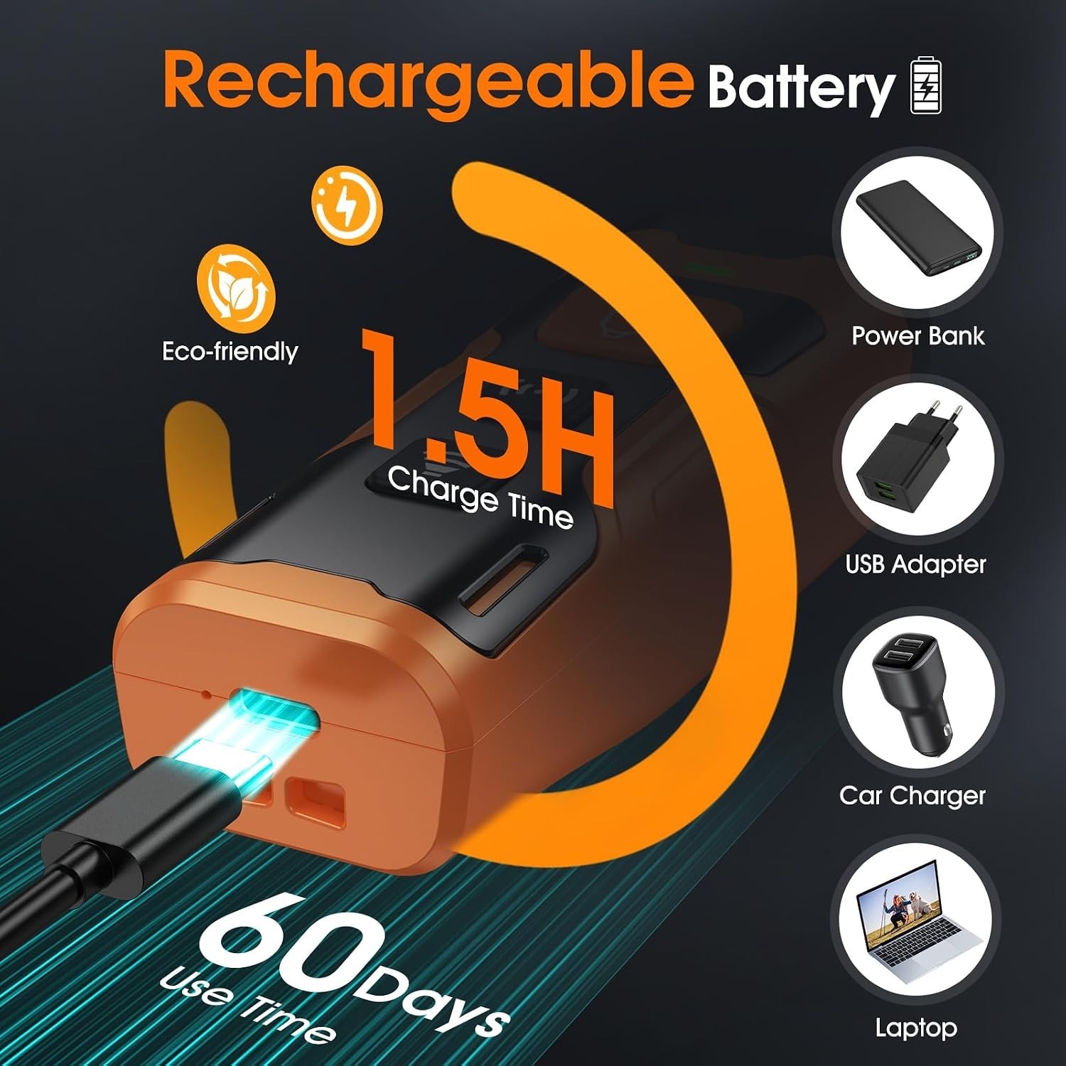 USB-C Rechargeable Dog Bark Control – 60 Days Power