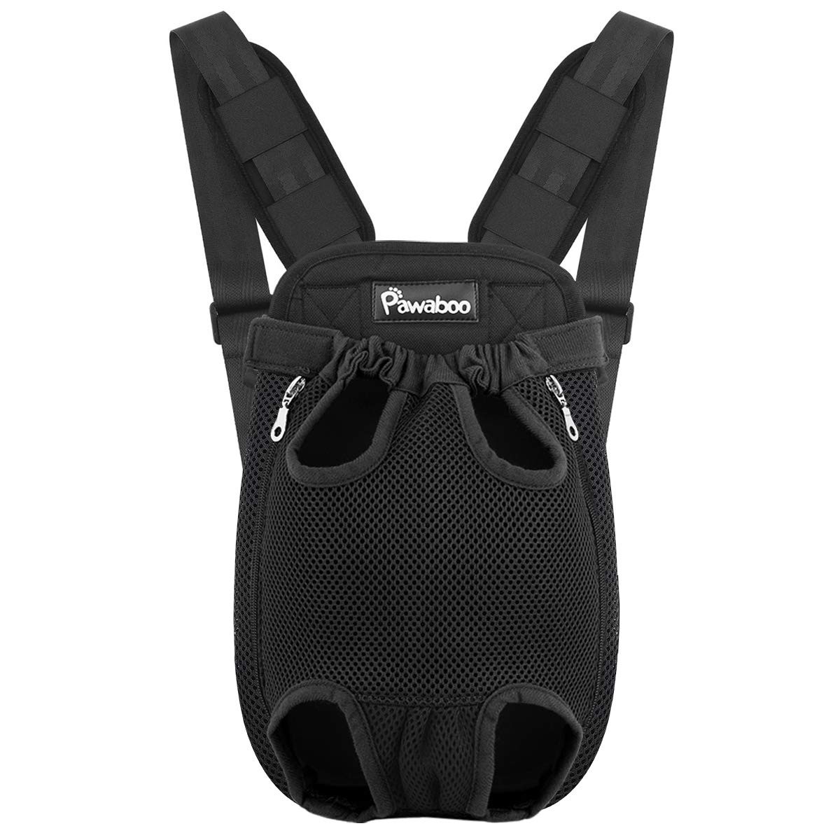 Pawaboo Pet Carrier Backpack, Adjustable 14.7″L x 10.4″W x 0.5″H, A-Black