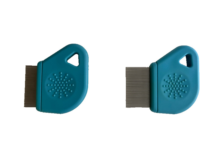Pet Stainless Steel Flea Comb 1-inch & 1/2-inch teeth 2-PC Set for Dogs & Cats