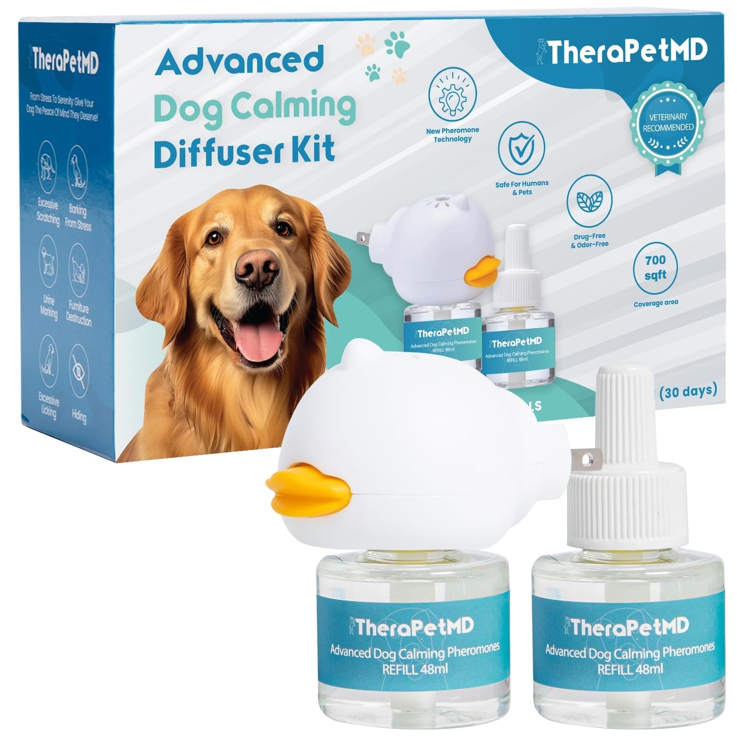 Therapet MD Dog Calming Pheromone Diffuser Anxiety Relief 60-Day Refill