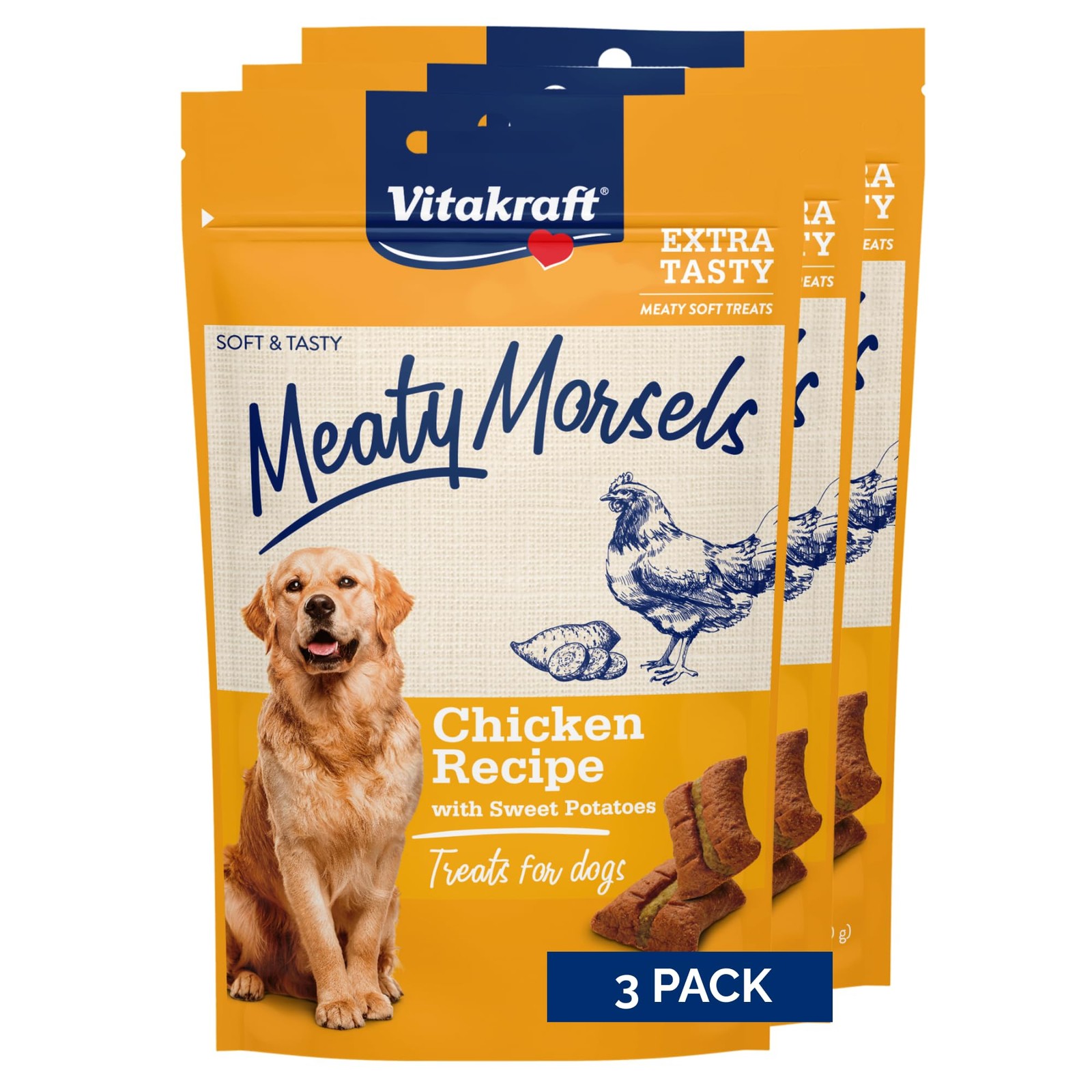 Meaty Morsels Dog Treats – Small-Batch Healthy Snacks for Dogs – Soft Chicken…