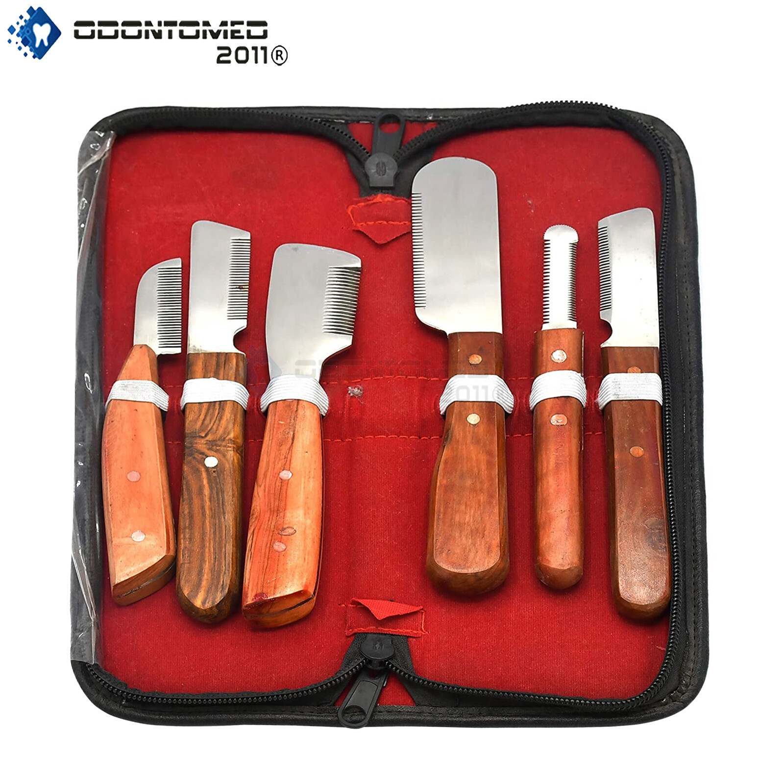 Wooden Handed 6 x Pet Grooming Handle Dog Stripping Knife comb Cat,Dog
