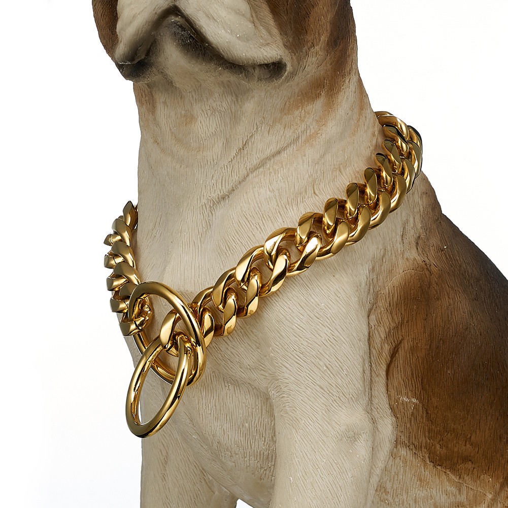 Choke Chain Dog Collars P Choker Collar Stainless Steel Heavy for Training Link