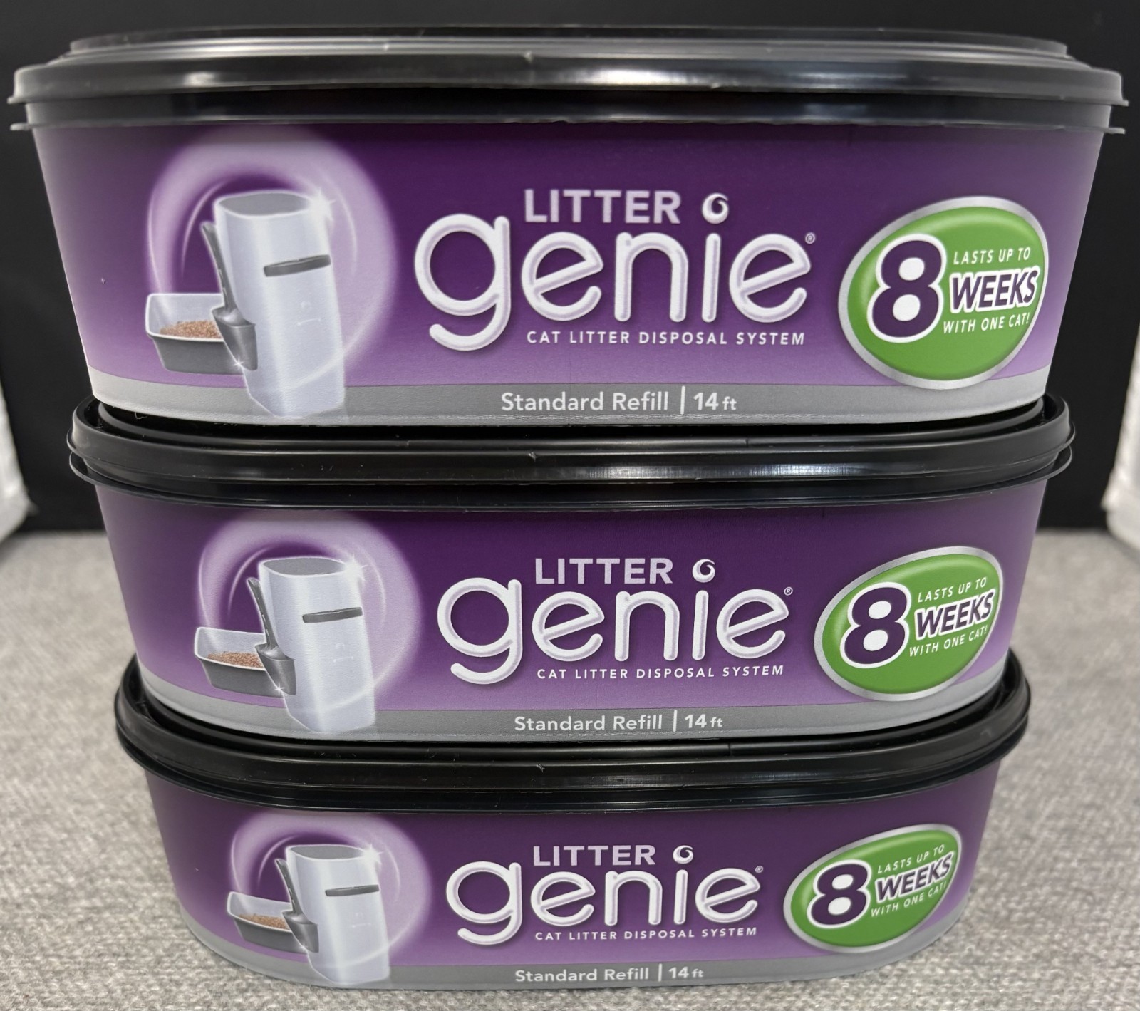 Litter Genie Standard Refill Bag Cartridge Cat Litter Disposal System Sealed 3