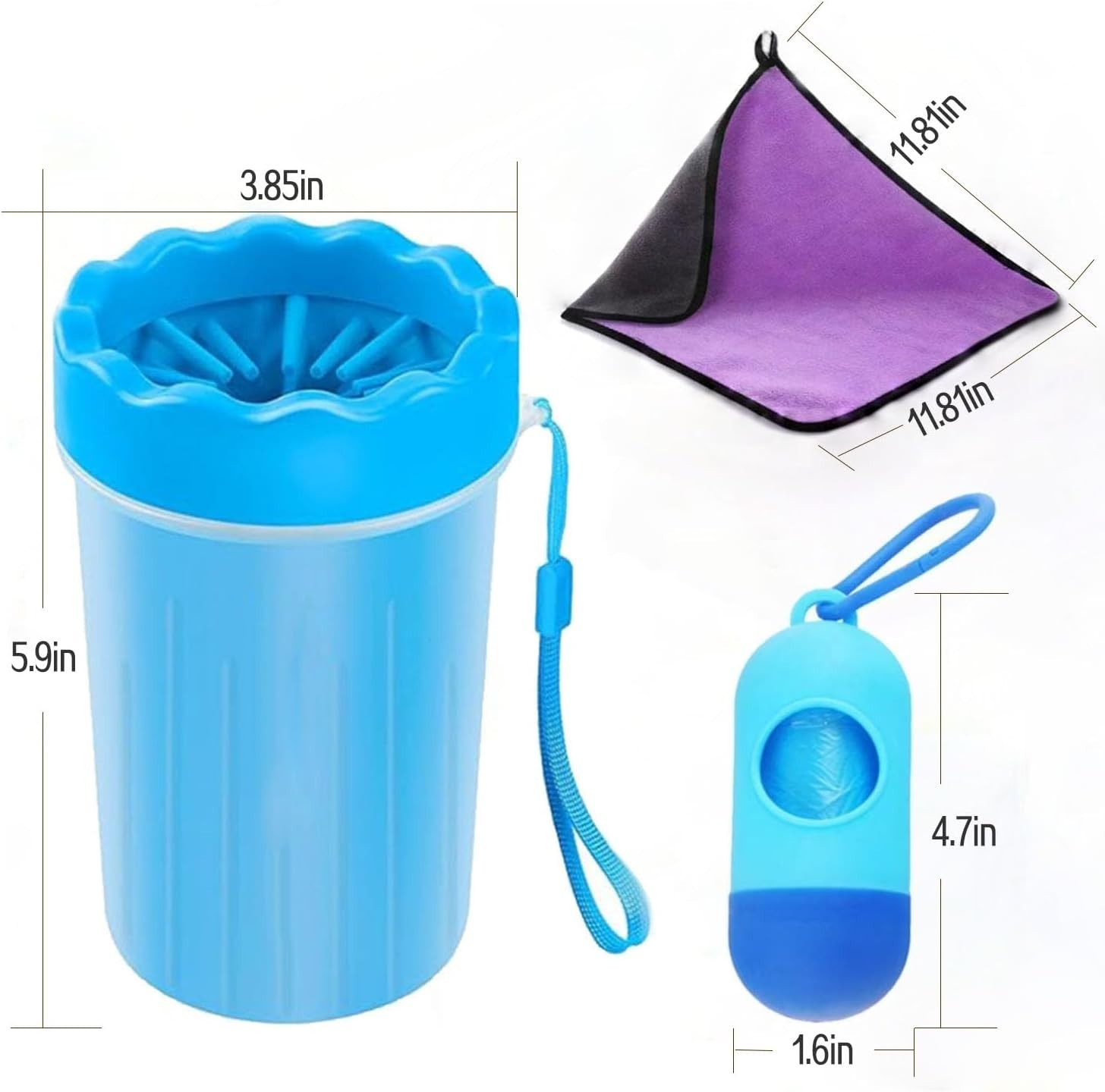 Dog Paw Cleaner Washer Pet Foot Wash Cup for Small Dogs Portable Paw Cup GREEN