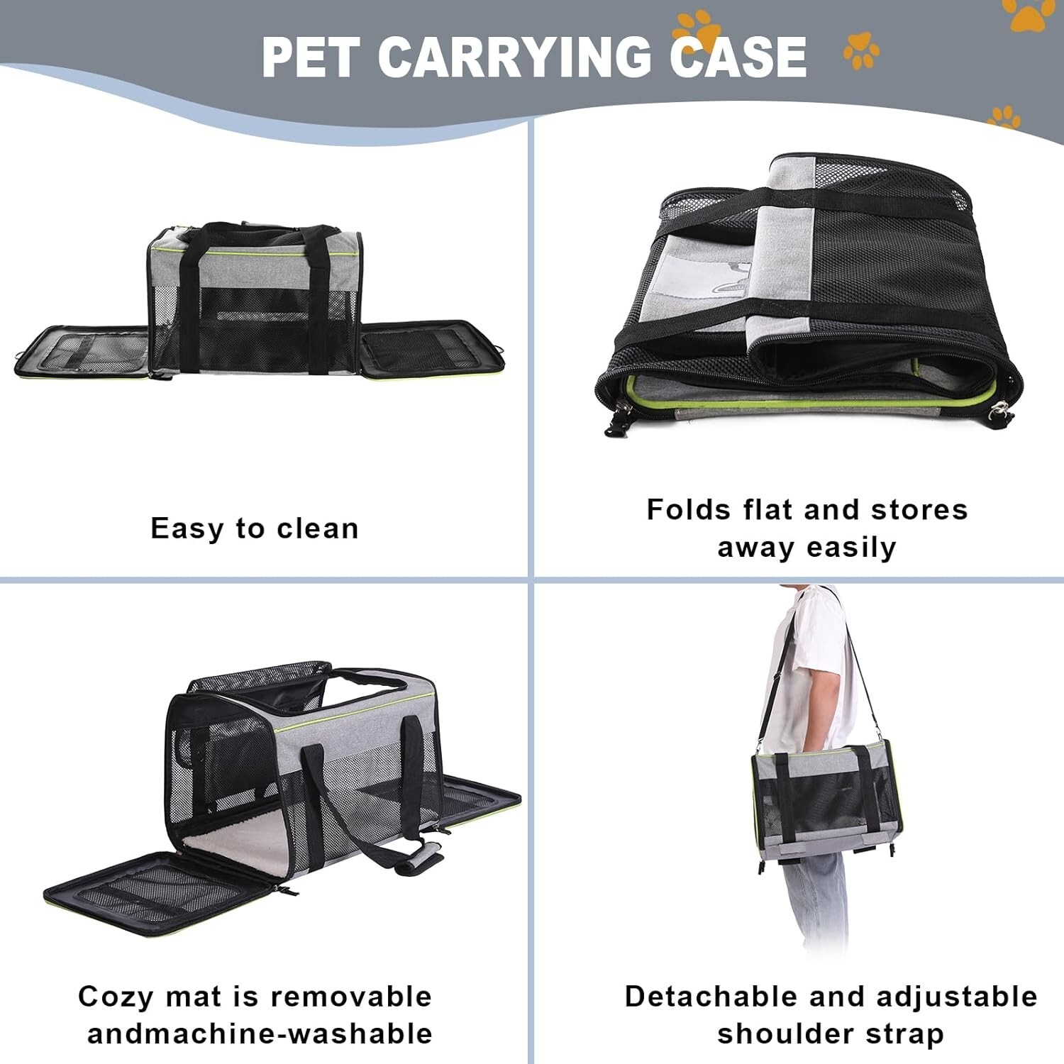 Cat Carrier,Amai Peto Dog Carrier for Small Medium Cats up to 18 Lbs,Airline App