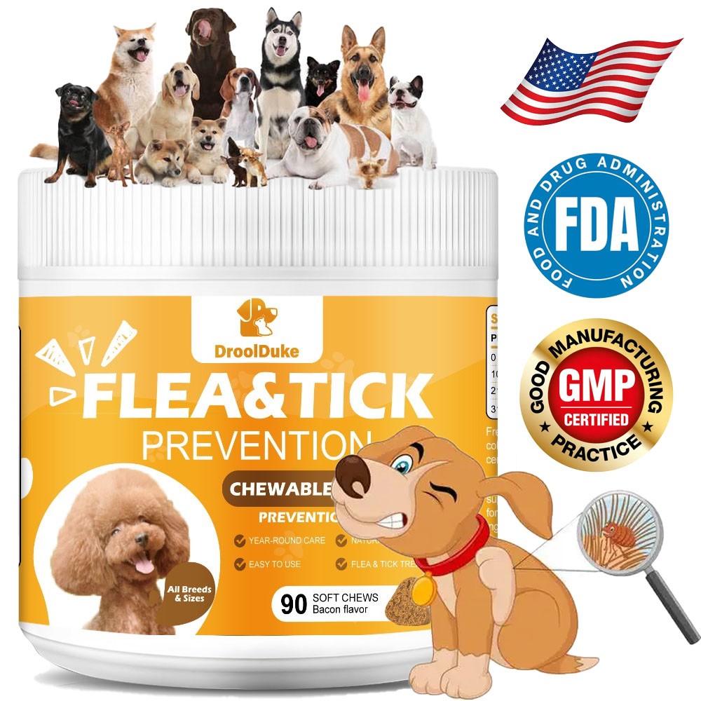 Dog natural pest control Chews – All Breeds 90 Bacon Flavor Chews